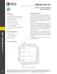 HMCAD1040-40 Datasheet Cover
