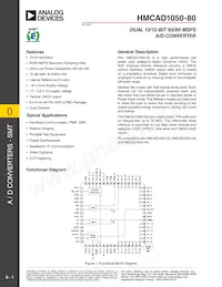 HMCAD1050-80 Datasheet Cover