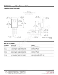 LT1129MPST-3.3 Datasheet Pagina 16