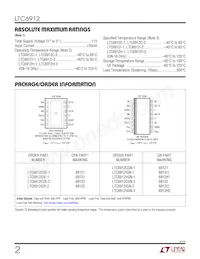 LTC6912CDE-2 Datasheet Page 2
