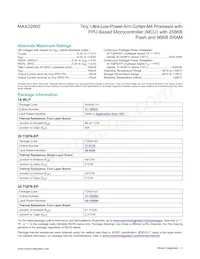MAX32660GTP+T Datasheet Pagina 3