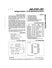 MAX502BCWG+T數據表 封面