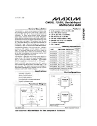 MAX543BMJA/883B數據表 封面