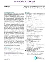 MAXQ1851-BNS+ Datasheet Cover