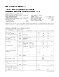 MAXQ612J-UEI+ Datasheet Page 4