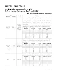 MAXQ612J-UEI+ Datasheet Page 20