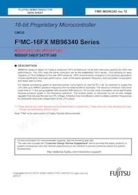 MB96F348RWCPQC-GSE2 Datasheet Cover