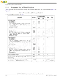 MC7447AVU1333LB Datasheet Page 16