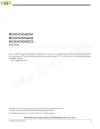 MC908GZ32VFAER Datenblatt Seite 3