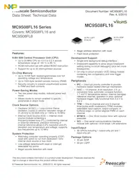 MC9S08FL8CLCR Datasheet Cover