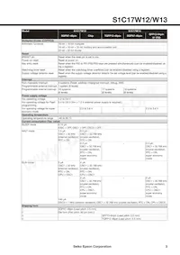 S1C17W13F001100-160 Datasheet Page 3