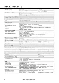 S1C17W16F102100-90 Datasheet Page 2