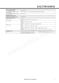 S1C17W16F102100-90 Datasheet Page 3
