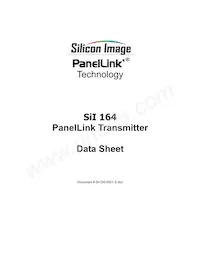 SII164CTG64 Datasheet Cover