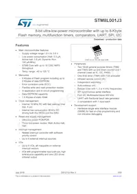 STM8L001J3M3 데이터 시트 표지