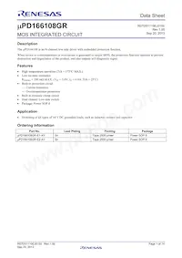 UPD166108GR-E1-AY Datasheet Cover