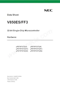 UPD70F3611M2GBA-GAH-AX Datasheet Cover
