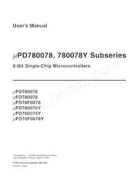 UPD78F0078GK-9ET-A Datenblatt Seite 3