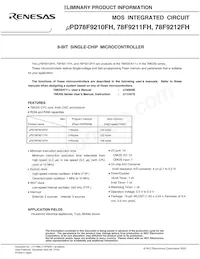 UPD78F9212FH-2A2-E1-A 데이터 시트 페이지 3