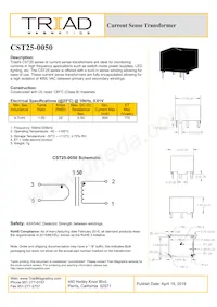 CST25-0050 Datasheet Cover