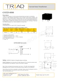 CST25-0500 Datasheet Cover