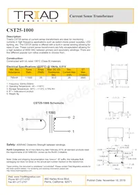CST25-1000 Datasheet Copertura