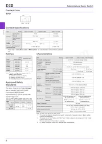 D2S-01L2D Datasheet Page 2