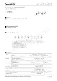 EVQ-PSR02K Datasheet Cover