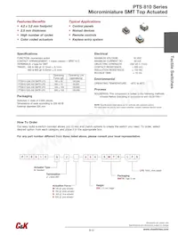 PTS810 SJS 250 SMTR LFS Datasheet Cover