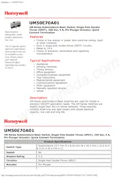 UM50E70A01數據表 封面