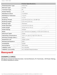 309NPC2.5MEG Datasheet Pagina 2