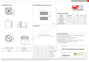 74408943150 Datasheet Copertura