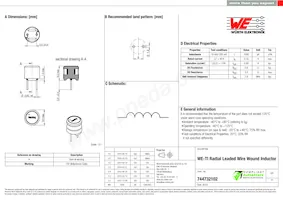 744732102 Datasheet Cover