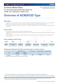 ACM2012D-900-2P-T Datasheet Pagina 3