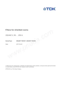 B84299D1630B3 Datasheet Cover