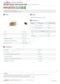 GCM1885C1H510JA16D Datasheet Cover