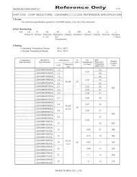 LQH43MN122J03L Datasheet Copertura