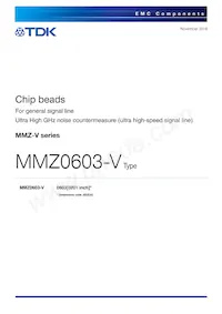 MMZ0603AFY560VT000 Datasheet Cover