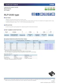 RLF12545T-1R9N100-PF Datasheet Cover