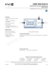 UMZ-986-D16-G Datasheet Cover