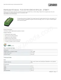 2736071 Datasheet Copertura