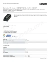 2736987 Datasheet Copertura