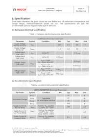 BMC050 Datasheet Pagina 7