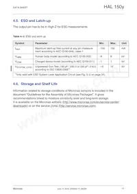 HAL1509SU-A Datasheet Page 17