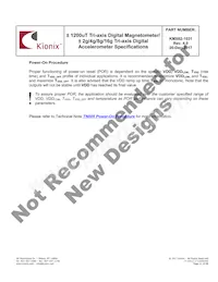 KMX62-1031-SR Datasheet Page 11