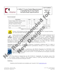 KMX62-1031-SR Datasheet Page 12