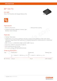 BP 104 FS-Z Datasheet Cover