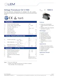 CV 3-1500 Datasheet Cover