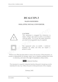 DUALCON-3數據表 封面