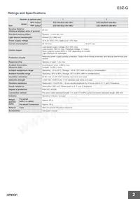 E3Z-G82-M3J Datasheet Page 2